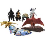 MINGZE New Celebration 8pcs King of Monsters Godzilla Monsters Action Figure Toys, 3-16cm Birthday Dinosaur Model Set Toys Mosla Quidola Decoration