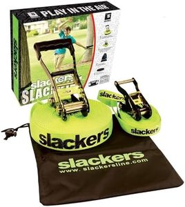 Slackers 50-Feet Slackline Classic Set with Bonus Teaching Line, Green