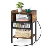 Industrial End Table With Drawer