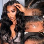 PATVINGOT 13x6 Body Wave Lace Front Wigs Human Hair 180% Density 12A Brazilian 20inch HD Lace Frontal Wigs for Women Pre Plucked with Baby Hair Natural Color