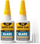 Glass Super Glue Liquid, Clear Instant Cyanoacrylate Adhesives for Glass Repair Food Safe, All Purpose CA Glue for Shoe Ceramic Plastic Leather Model Metal Wood Pottery Aquarium Porcelain Stone, Thick