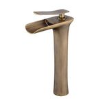 Beelee Centerset Single Handle Waterfall Spout Tall Bathroom Sink Tap,Beelee