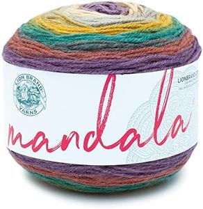 Lion Brand Yarn Mandala, Multicolor Yarn for Crocheting and Knitting, Craft Yarn, 1-Pack, Warlock