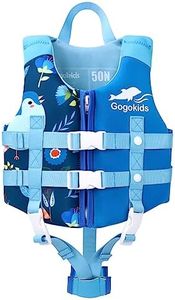Gogokids Chaleco de Natación para Niños, Chaleco de Flotación, Traje de Baño Flotante para Niños, Traje de Baño Entrenamiento de natación, Flotabilidad Trajes para Bebés de 4-6 Años