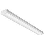 Lithonia Lighting FMLWL 48 835 LED Flush Mount Ceiling Light, Wraparound Lighting Fixture for Kitchen, Laundry Room, Garage, and More, 4-Foot, 3500K Neutral White