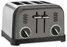 Cuisinart CPT-180BKS Classic 4-Slice Toaster, Black/Stainless Steel