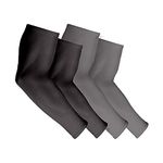 V.E High Performance Arm Sleeves for Athletic Arm Sleeves Perfect for Cricket, Bike Riding,Cycling & Outdoor Activitiess With Black And Grey Color - 2 Pairs