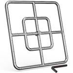 Onlyfire 18-inch Stainless Steel Square Fire Pit Burner, Double Ring