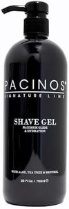 Gel da barba Pacinos - Gel da barba uomo Trasparente 750ml - per una rasatura precisa dei contorni della barba - Con aloe, tea tree e mentolo - Rasatura a umido Barbershop - Gel barba - Shave gel