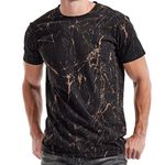 RONOMO Men's Fashion Printed Tee Top Casual Print T-Shirt (SH Black XXL)