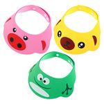 STOBOK Baby Bath Shower Cap: 3PCS Toddler Adjustable Soft Bathing Hat for Kids Children, Washing Hair Shampoo Protection Bath Cap