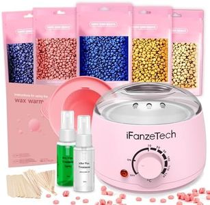 Chauffe Cire Epilation, Kit Epilation Cire: Appareil Cire Epilation Avec 500g Cire Epilation Perle, 30 spatules, bol en silicone et gants, D'épilation à Domicile Kit Epilation Cire Pour Tous Les Types