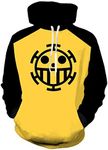 DAVIKO Men's Hoodie Long Sleeve Hooded Sweatshirt Pullover Halloween Costume Unisex, Gold, Medium