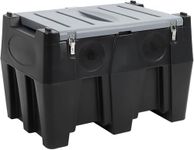 128 Gallon Portable Fuel Tank with 12V Self-Priming Pump, 10GPM High Flow Rate, Auto Shut-Off Nozzle – Heavy Duty Diesel & Gasoline Transfer Tank for Truck, Farm, Boat, Equipment Use - Black