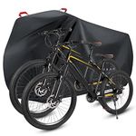 Bike Cover for 2 or 3 Bikes, Waterproof Outdoor Bicycle Cover with Waterproof Material & Lock Holes, Anti Dust Rain Snow UV Bike Tarp for Mountain, Road & Dirt Bike