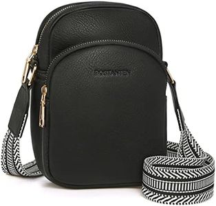BOSTANTEN Womens Crossbody Purse Leather Cell Phone Bag Small Shoulder Handbags Purse Black