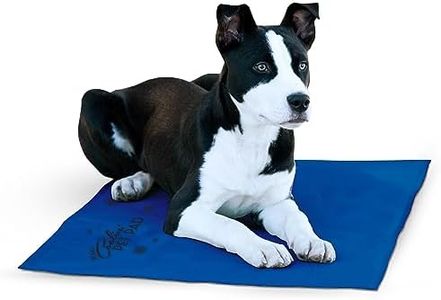K&H Pet Products Summer Cooling Mat for Dogs or Cats, Outdoor Dog Cooling Mat for Travel Carriers, Cooling Pad for Dog That's Easy Carry, Non-Toxic, No Gel - Cooling Dog Bed - Blue Large 36" x 20"