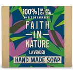 Faith In Nature Natural Lavender Hand Soap Bar, Relaxing, Vegan & Cruelty Free, No SLS or Parabens, 100g