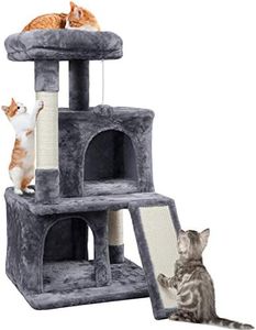 Yaheetech Cat Tree for Indoor Cats, 36in Cat Tower Cat Condo w/Extra Large Perch, Scratching Posts, Scratching Board, Dangling Ball, Cat Play Tower for Cats and Kittens