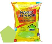 Magic Junior Acrylic Distemper Paint Smooth Matte Finish Applied on Interior Cement Plasters, Ceilings, Asbestos Sheets, Concrete as a Top Coat Finish LIRIL 10KG