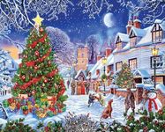 White Mountain Puzzles Village Christmas Tree Jigsaw Puzzle (1000 Piece)