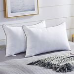 King Size Pillows 2 Pack for Sleeping, Soft and Supportive Bed Pillows for Side Back and Stomach Sleeper, Down Alternative Hotel Collection Pillows 2 Pack - 20x36 Inches