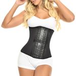 BELLA MICHELL - Latex Corset Waist Trainer for Women Long Waist Strong Control - Fajas Colombianas - Shapewear, Black, S