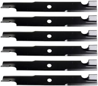 USA Mower Blades U15205BP (6) High-Lift for Exmark® 103-6383 103-6383-S Length 20-1/2 in. Width 2-1/2 in. Thickness .250 in. Center Hole 15/16 in. 60 in. Deck