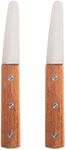 Tezzorio (Set of 2) 7-Inches Clam Knife with Riveted Wood Handle, 3-inch Stainless Steel Blade, Seafood Clam Shucking Knives