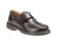 Mens Mens Basics Roamers Leather Shoes - Black Leather, Mens UK 8 / EU 42