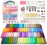 Polymer Clay, Shuttle Art 82 Colors Oven Bake Modeling Clay, Creative Clay Kit with 19 Clay Tools and 16 Kinds of Accessories, Non-Toxic, Non-Sticky, Ideal DIY Art Craft Clay Gift for Kids Adults