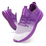 FUJEAK Mens Road Running Shoes Athletic Walking Tennis Shoes Non Slip Lightweight Sneakers Casual Gym Shoes Purple