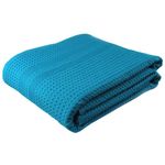 GILDEN TREE Waffle Towels Quick Dry Lint Free Thin Bath Sheets 40x80 Oversized Extra Large for Adults, Classic Style (Aqua)