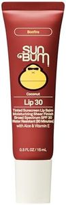 Sun Bum SPF 30 Sunscreen Bonfire Tinted Lip Balm - Coconut Flavor Broad Spectrum Moisturizing with Aloe & Vitamin E - Hawaii 104 Act Compliant (Made Without Octinoxate & Oxybenzone) - 0.5 oz