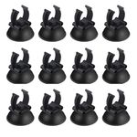 AQUANEAT 12 Pack Aquarium Suction Cup Clip Black, for Aquarium Heater, Tubing Hose, Plant, Decoration, Fish Tank (Middle 1")