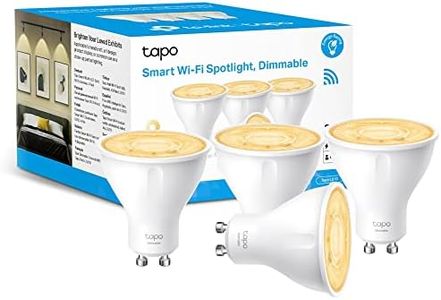 TP-Link Tapo Smart Wi-Fi Spotlight, Dimmable, 2700 K Warm Light, GU10 Lamp Base, Remote Control, Energy Saving, Compatible with Alexa & Google Home, No hub Required Tapo L610(4-Pack) [Energy Class D]