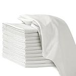 ROYALE LINENS Flour Sack Dish Towels - 33" X 38" Kitchen Towel - Super Absorbent White Flour Sack -100% Ring Spun Cotton -Tea Towels - for Embroidery, Cloth Diapers, Cheese Strainers (12 Pack, White)