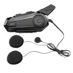 cubonic E1 Motorcycle Bluetooth On Ear Headset Helmet Intercom Headset with CVC Noise Cancellation Stereo Music IPX6 Waterproof for Full face Helmet