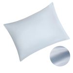 Silvon Anti-Acne Pillowcase Woven with Pure Silver | Antimicrobial, Silk-Soft | Standard, Sky