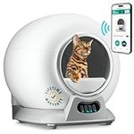 PetCove Self-Cleaning Cat Litter Box, Scoop Free Covered Automatic cat Litter Box self-Cleaning for Multiple Cats Ultra Cleaning -Odor Removal- APP Control