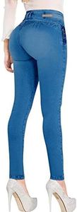 ARANZA Pantalones Colombianos Levanta Cola Butt Lifting Colombian Jeans, Light Blue, 1