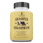 Ancestral Supplements Grass Fed Beef Colostrum Supplement, Offers Immune Support and Promotes Gut Health, Athletic Performance, Healthy Iron Levels, Growth and Repair, Non-GMO, 180 Capsules