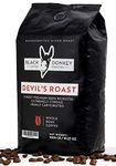 DEVIL'S ROAST | Extra-Strong Highly Caffeinated Bold Coffee | 1KG Whole Coffee Beans | Robusta Coffee by Black Donkey Coffee Roasters