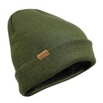 FanVince Beanie Hats Watch Cap Gift for Fisherman Men Women Slouchy Wool Warm Knit Thermal Toboggan Ski Stuff Winter Gifts Green Olive