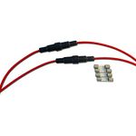 KO Fuse 10Amp Inline Glass Fuse Holder Set - 18 Gauge Copper Wires + Quick Blow Glass Fuses (0.3Amp 0.5Amp 1Amp 2Amp 10Amp) (10 Amp)