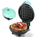 Mini Waffle Maker, Mini Pancake Maker Breakfast Waffle Iron Machine, Nonstick Electric Waffle Machine, Compact Snack Maker Fun Cooking with Power/Ready Indicator Lights (Blue)