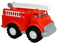 Goyal's Fire Brigade Ambulance Toy Vehicle with Fire Rescue Ladders - No Metal Axle or Nut Used, No Sharp Edges, Safe Toy for Baby Kids