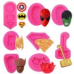 8 Pieces Superman Silicone Molds