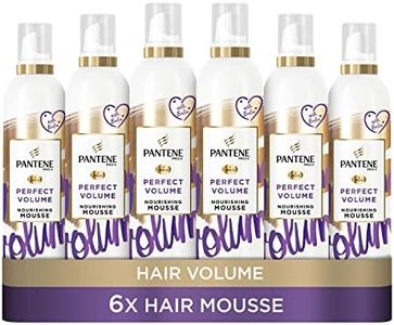 Pantene Hair Mousse For Volume, Heat Protection Spray Hair Thickening Products For Women, 6 x 200 ML, Volumising For Thicker, Fuller Looking Hair, Non Sticky With Biotin For Fine Hair, VALUE PACK