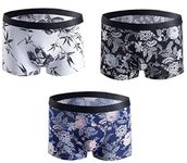 Dhruva Sales Underwear for Men's Fabric Nylon Floral Printed and Comfortable Trunks (Pack of 3) (XL)